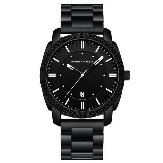 Hannah Martin 1451 Men's Watch - All Black Stainless Steel Waterproof