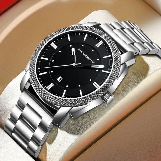 Hannah Martin 1451 Men's Watch - All Black Stainless Steel Waterproof